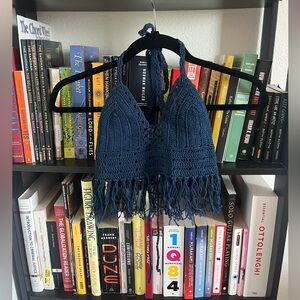 Handknit crochet top